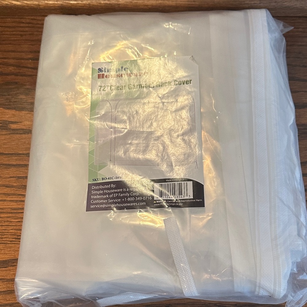 Simple Houseware Clear Garment Rack Cover